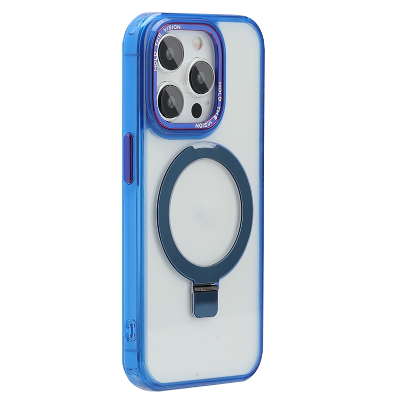 For iPhone 13 Pro Starlink Stand Clear Magsafe Phone Case(Blue) - Shopkiz.com