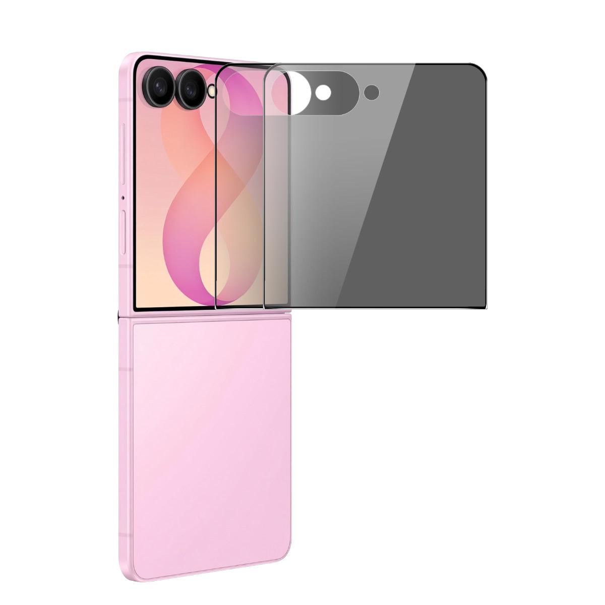 For Galaxy Z Flip7 5G Outer Screen 2pcs ENKAY Hat-Prince 28 Degree Anti-peeping Privacy Tempered Glass Film - Shopkiz.com
