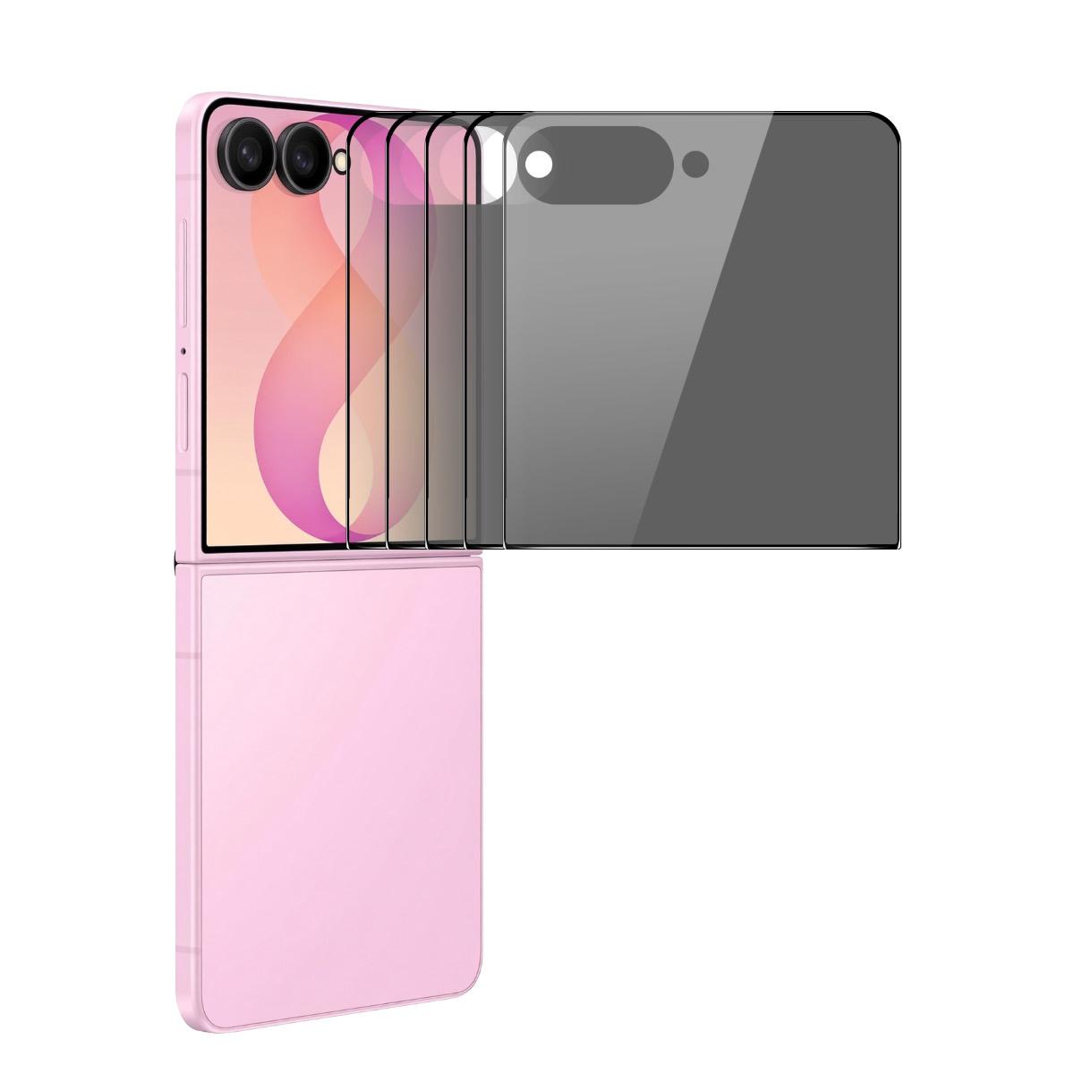 For Galaxy Z Flip7 5G Outer Screen 5pcs ENKAY Hat-Prince 28 Degree Anti-peeping Privacy Tempered Glass Film - Shopkiz.com