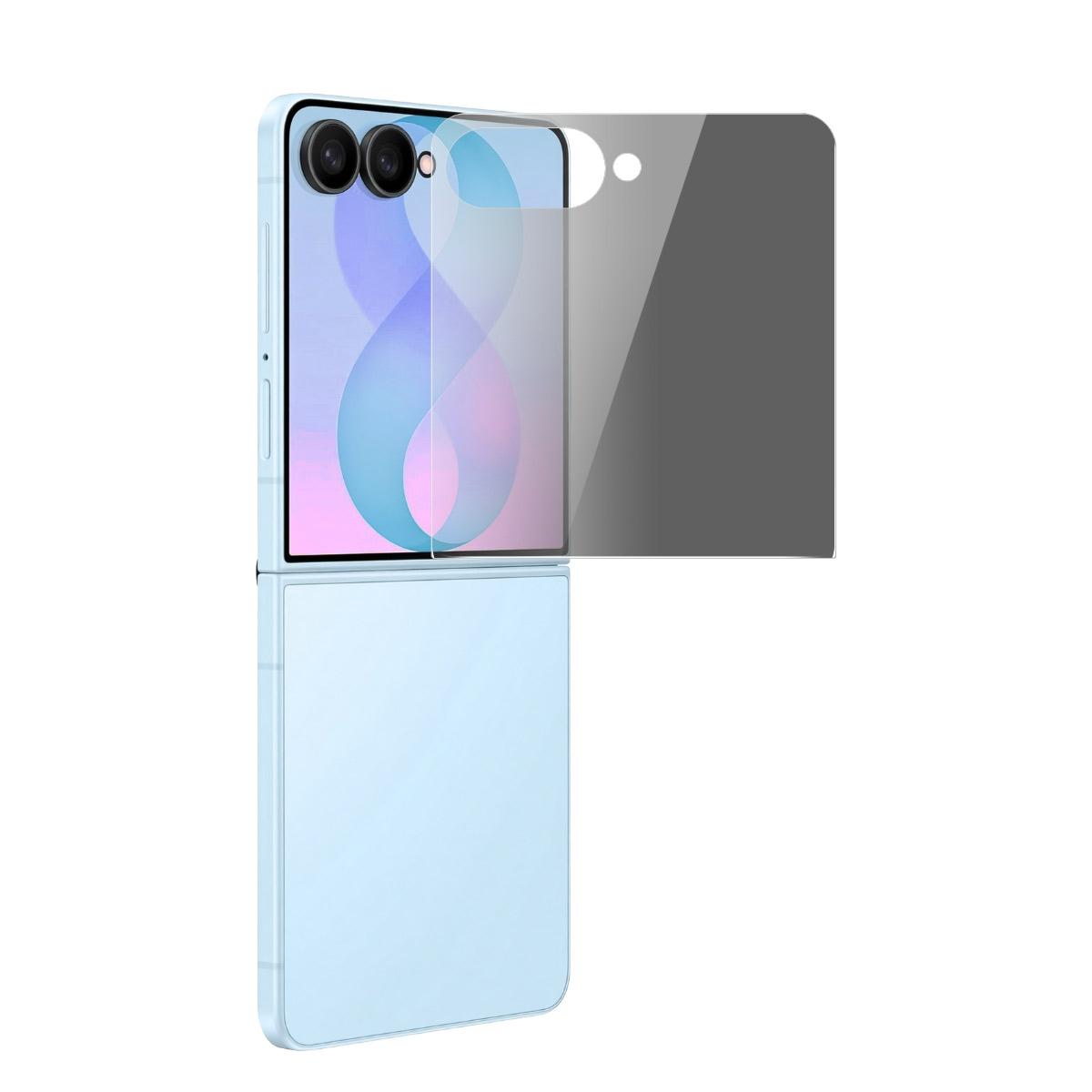 For Galaxy Z Flip8 5G Outer Screen ENKAY Hat-Prince 28 Degree Anti-peeping Privacy Tempered Glass Film - Shopkiz.com