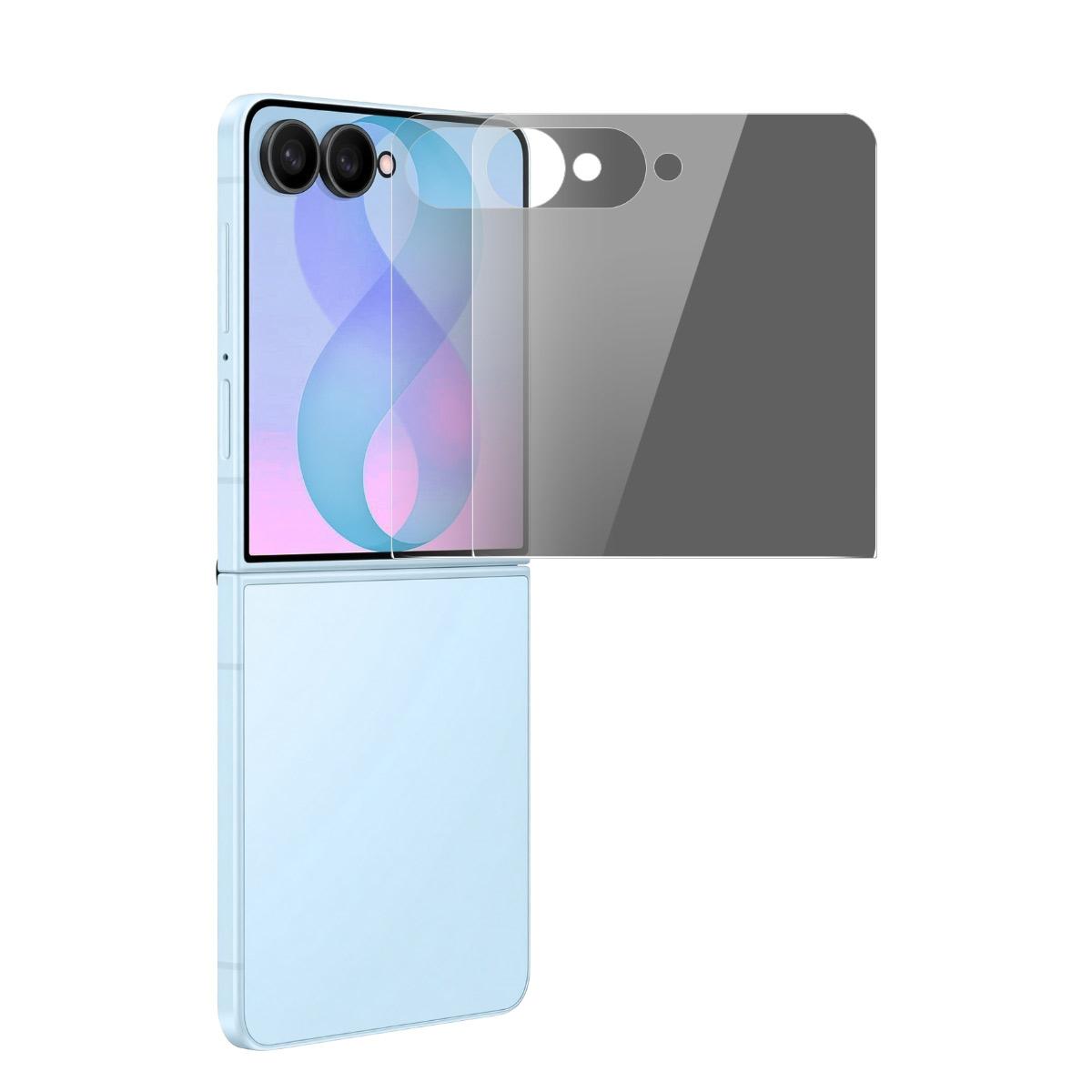 For Galaxy Z Flip8 5G Outer Screen 2pcs ENKAY Hat-Prince 28 Degree Anti-peeping Privacy Tempered Glass Film - Shopkiz.com