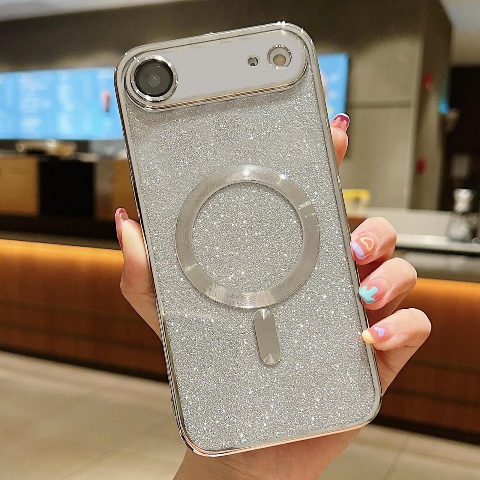 For iPhone Air Glitter Electroplating MagSafe TPU Phone Case(Silver) - Shopkiz.com
