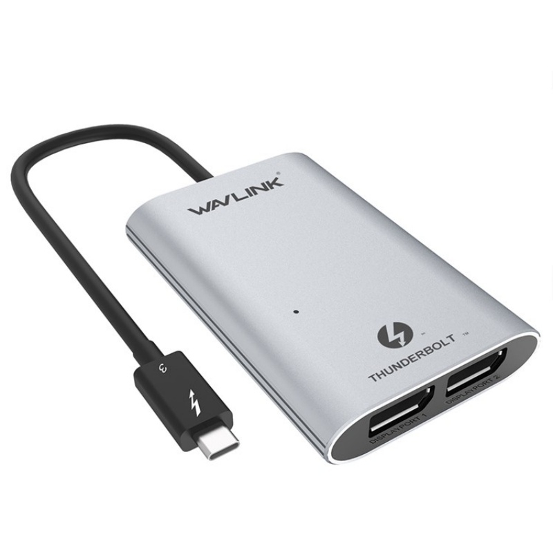 WAVLINK WL-UTA02D Thunderbolt 3 to Dual DisplayPort Adapter Converter Support 4K / 60Hz - Shopkiz.com
