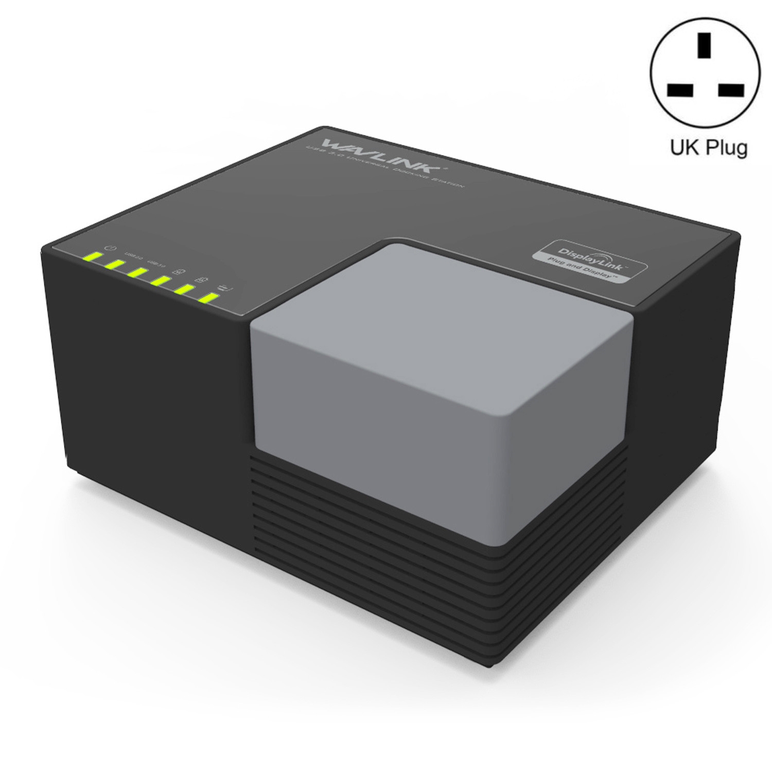 WAVLINK WL-UG39DK3 Fast Charging Gigabit Ethernet Dual Display Video Dock USB 3.0 Hub, Plug:UK Plug - Shopkiz.com