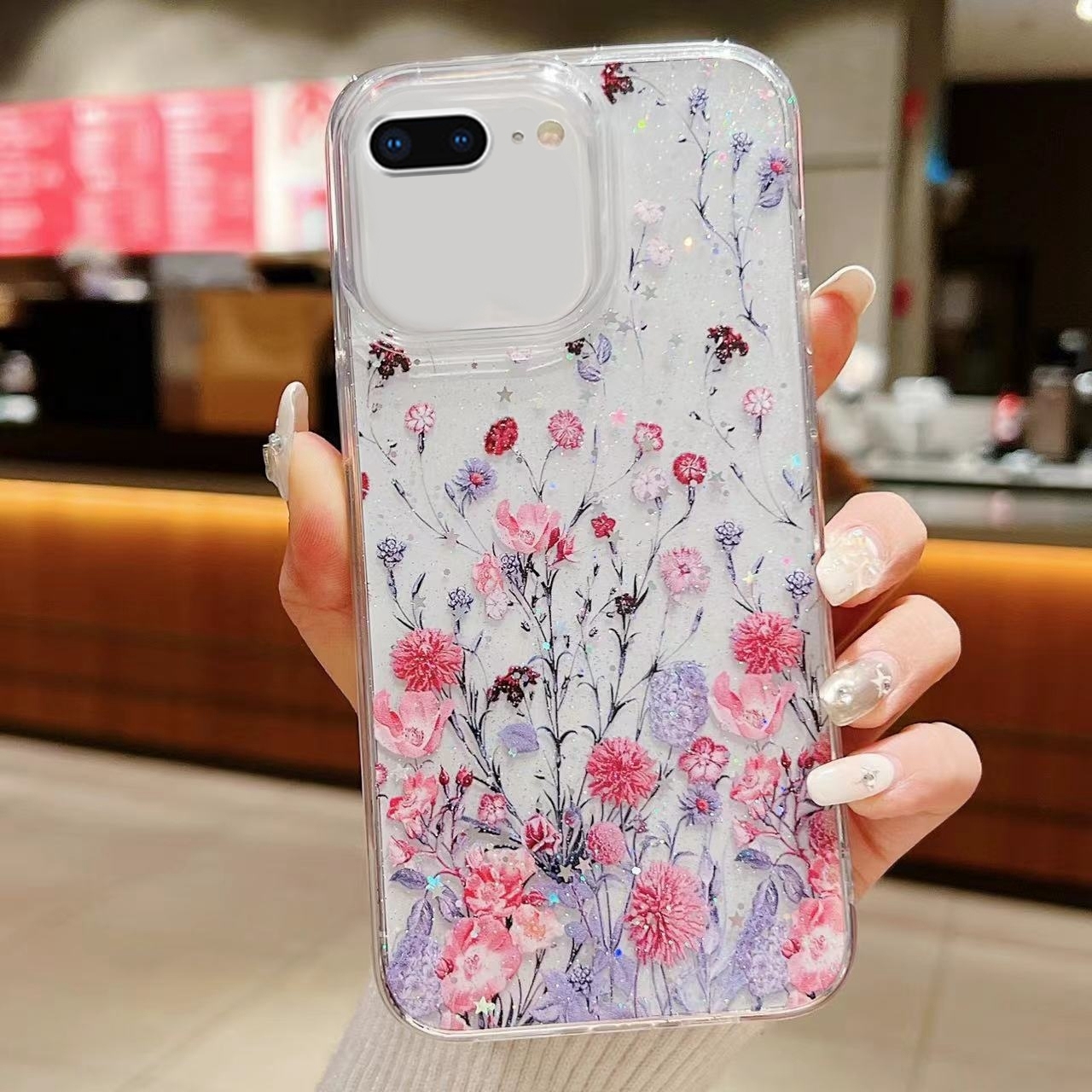 For iPhone 7 Plus / 8 Plus Spring Garden Epoxy TPU Phone Case(F02 Spring Garden) - Shopkiz.com