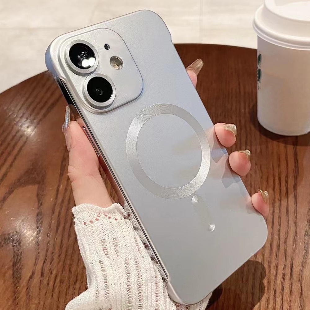 For iPhone 11 Frameless MagSafe PC Phone Case(Silver) - Shopkiz.com
