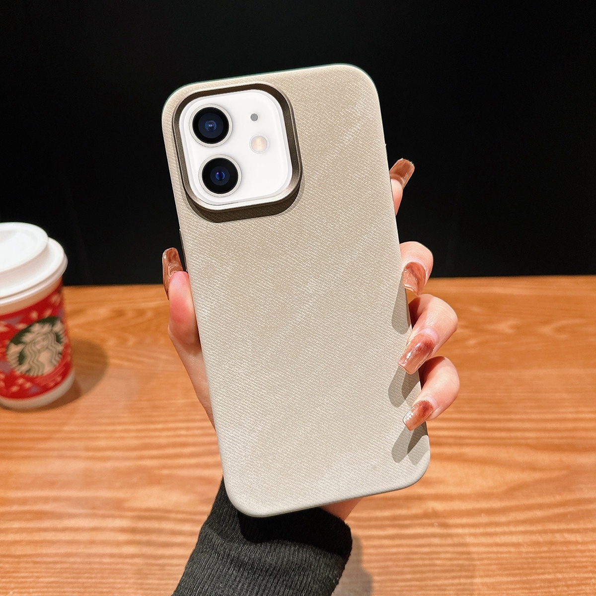 For iPhone 12 Vintage Denim Shockproof Magsafe Phone Case(Grey) - Shopkiz.com