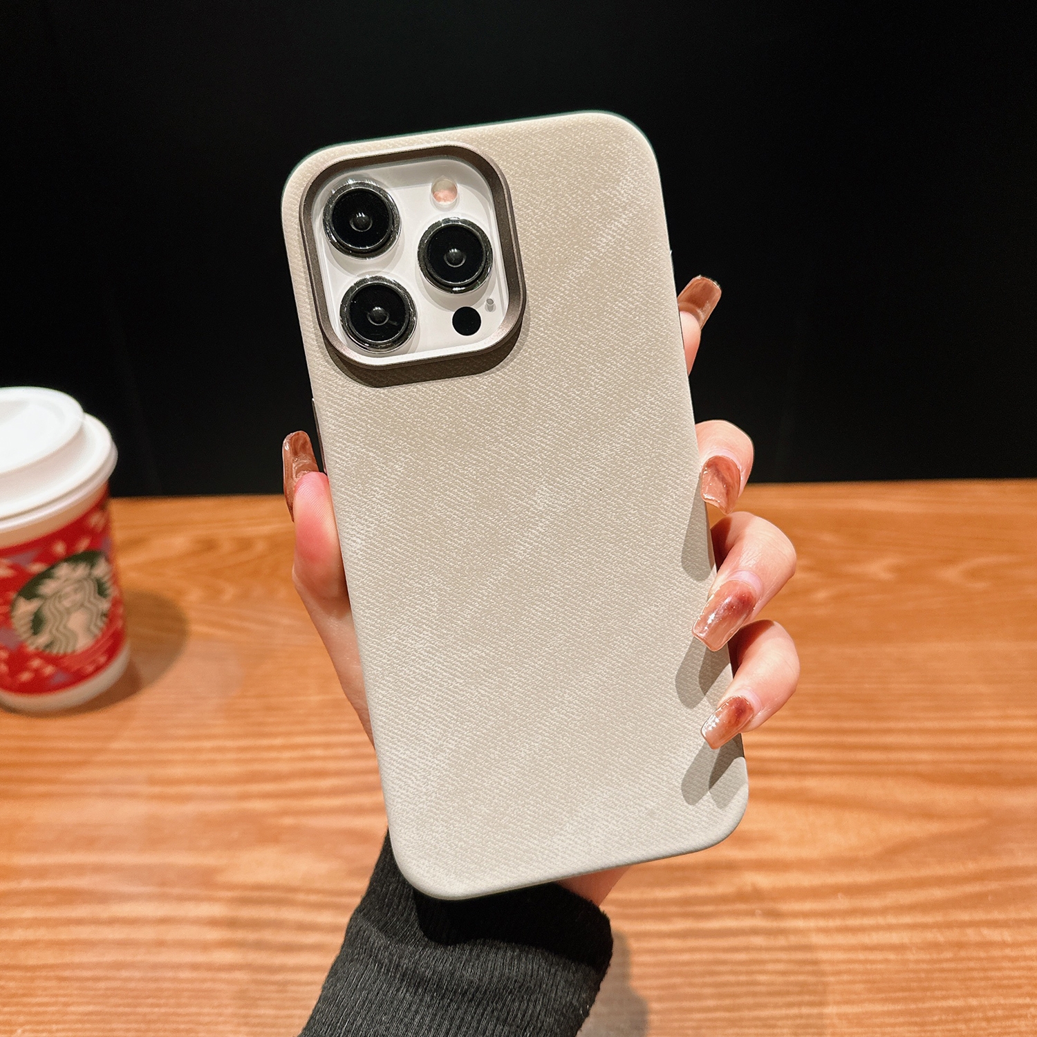 For iPhone 15 Pro Vintage Denim Shockproof Magsafe Phone Case(Grey) - Shopkiz.com