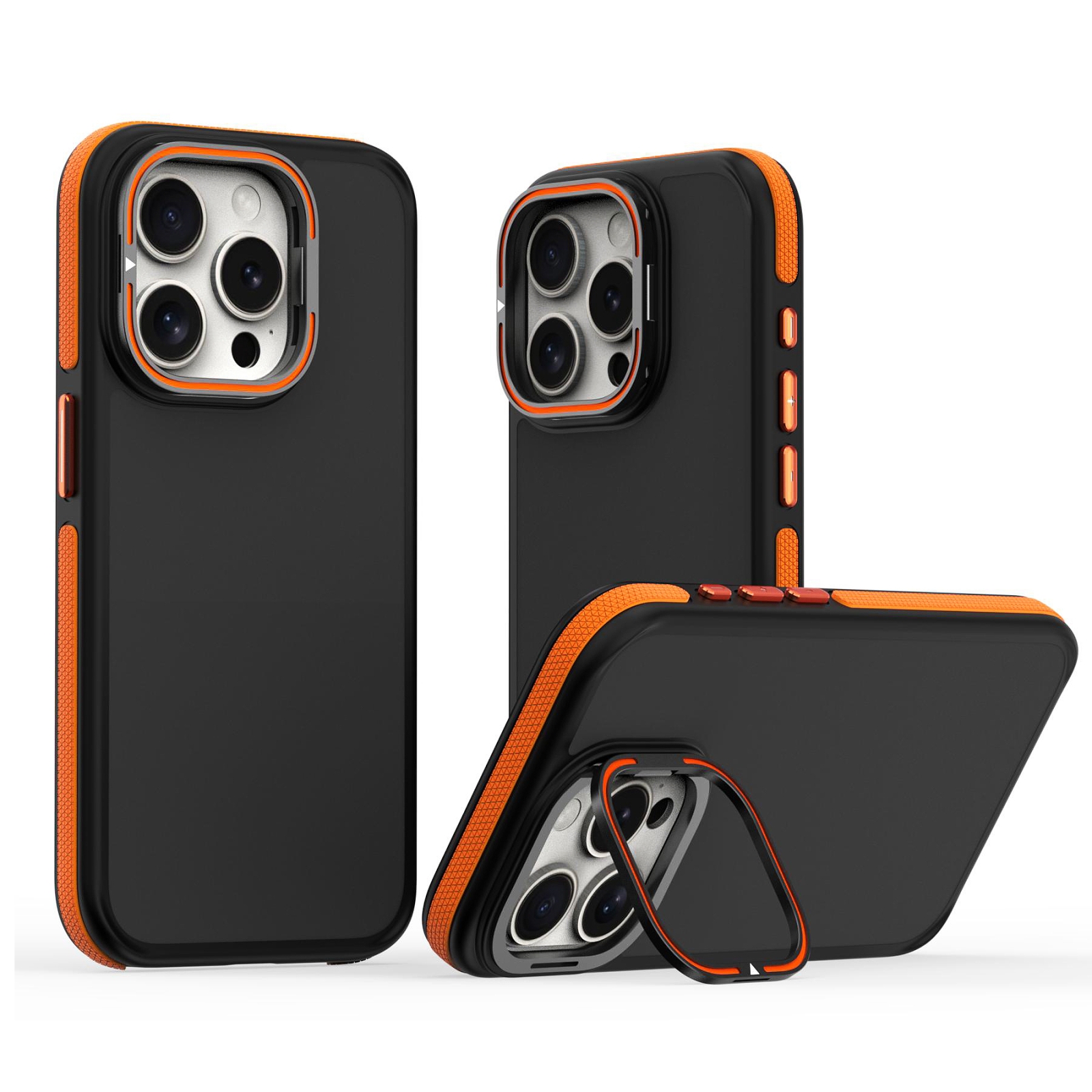 For iPhone 14 Pro Max Dual-Color Shockproof TPU Phone Case(Orange) - Shopkiz.com