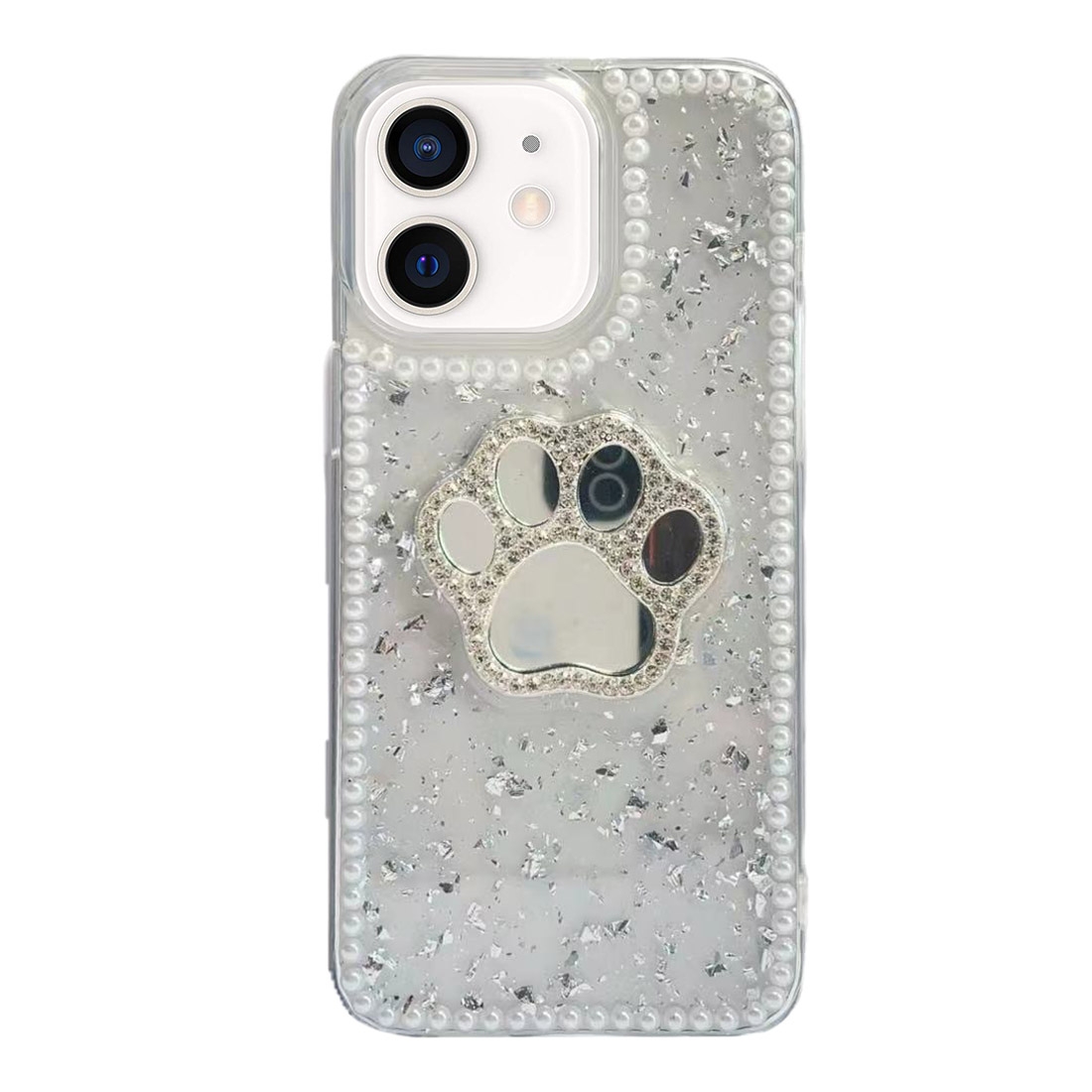 For iPhone 12 / 12 Pro Cat Claw Mirror TPU Phone Case(Silver) - Shopkiz.com