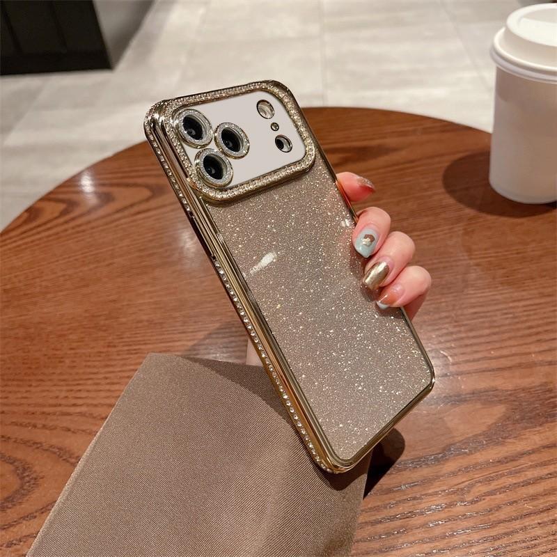 For iPhone 17 Pro Diamond Glitter TPU Phone Case(Gold) - Shopkiz.com