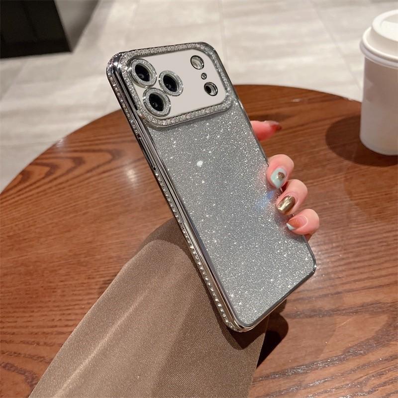 For iPhone 17 Pro Max Diamond Glitter TPU Phone Case(Silver) - Shopkiz.com