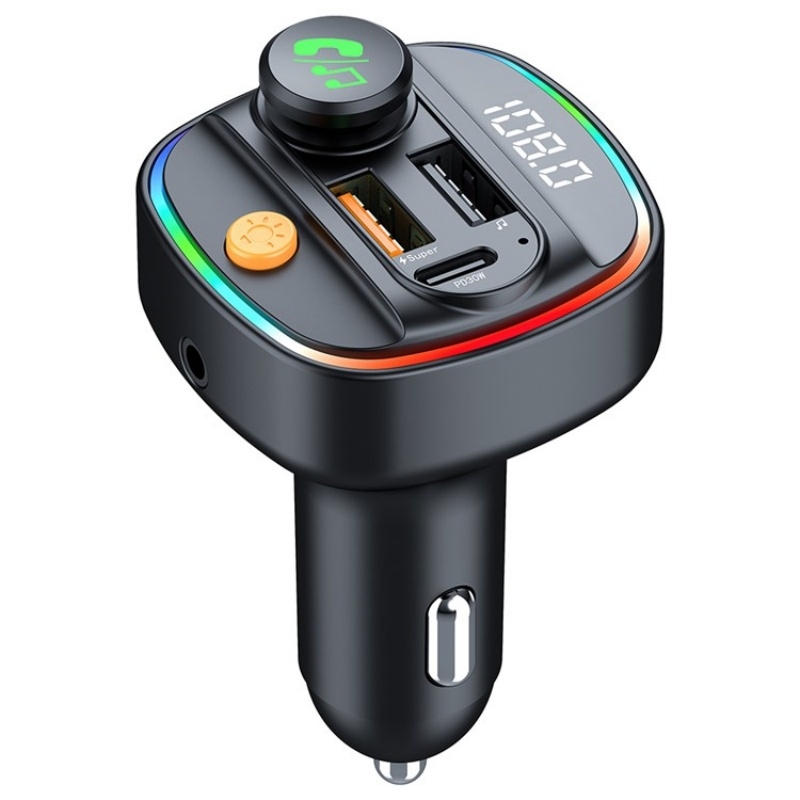C4S Digital Display Car PD 30W+QC 3.0 Car Charger Audio MP3 Player FM Transmitter - Shopkiz.com