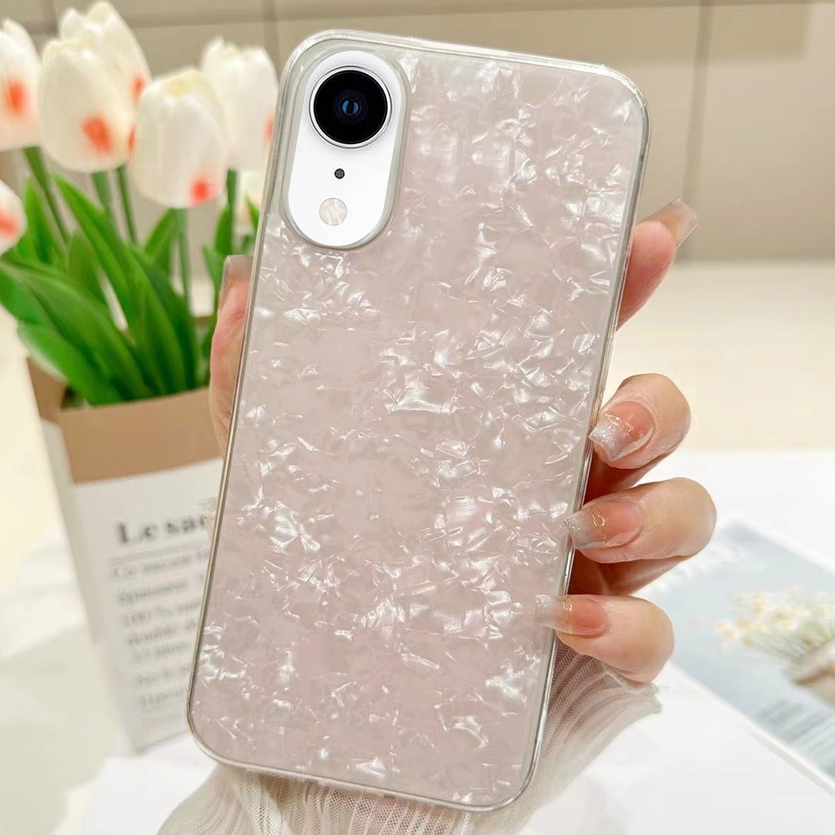 For iPhone XR Shell Pattern TPU Protective Phone Case(Pink) - Shopkiz.com