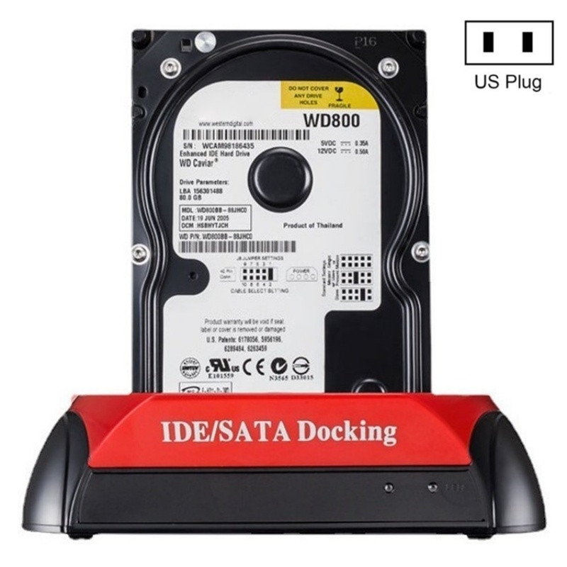 575D USB Hard Disk Holder Laptop Mobile Hard Disk Box 2.5 / 3.5inch SATA IDE HDD Base, Plug:US Plug - Shopkiz.com