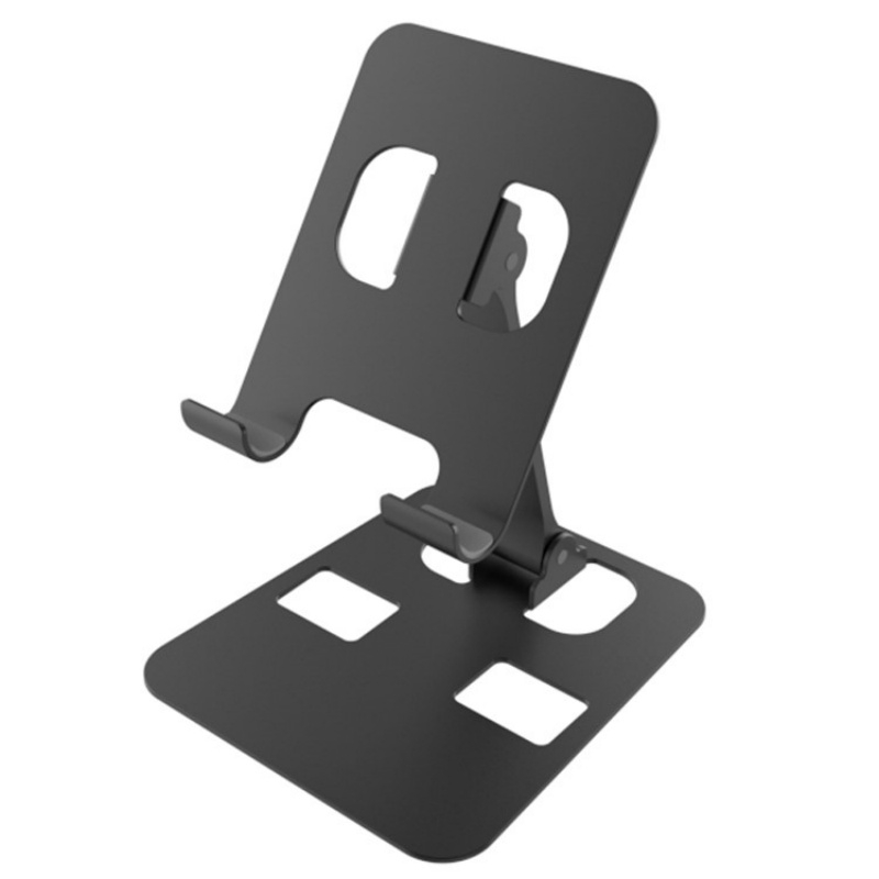 YY-026 Foldable Aluminum Alloy Desktop Phone Stand(Black) - Shopkiz.com