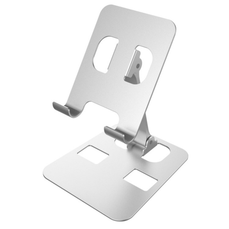 YY-026 Foldable Aluminum Alloy Desktop Phone Stand(Silver Grey) - Shopkiz.com