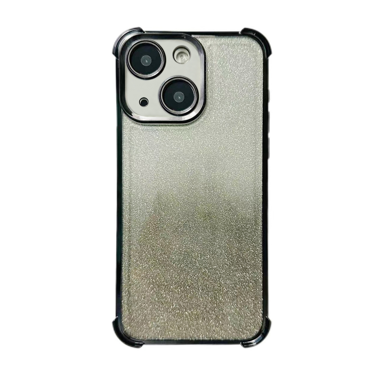 For iPhone 14 Plus Electrpolated Glitter Four-corner Shockproof Space TPU Phone Case(Gradient Black) - Shopkiz.com
