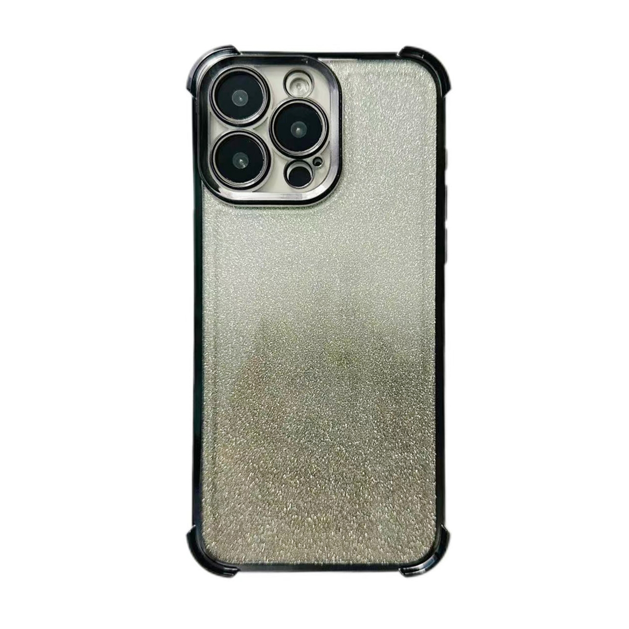 For iPhone 14 Pro Max Electrpolated Glitter Four-corner Shockproof Space TPU Phone Case(Gradient Black) - Shopkiz.com