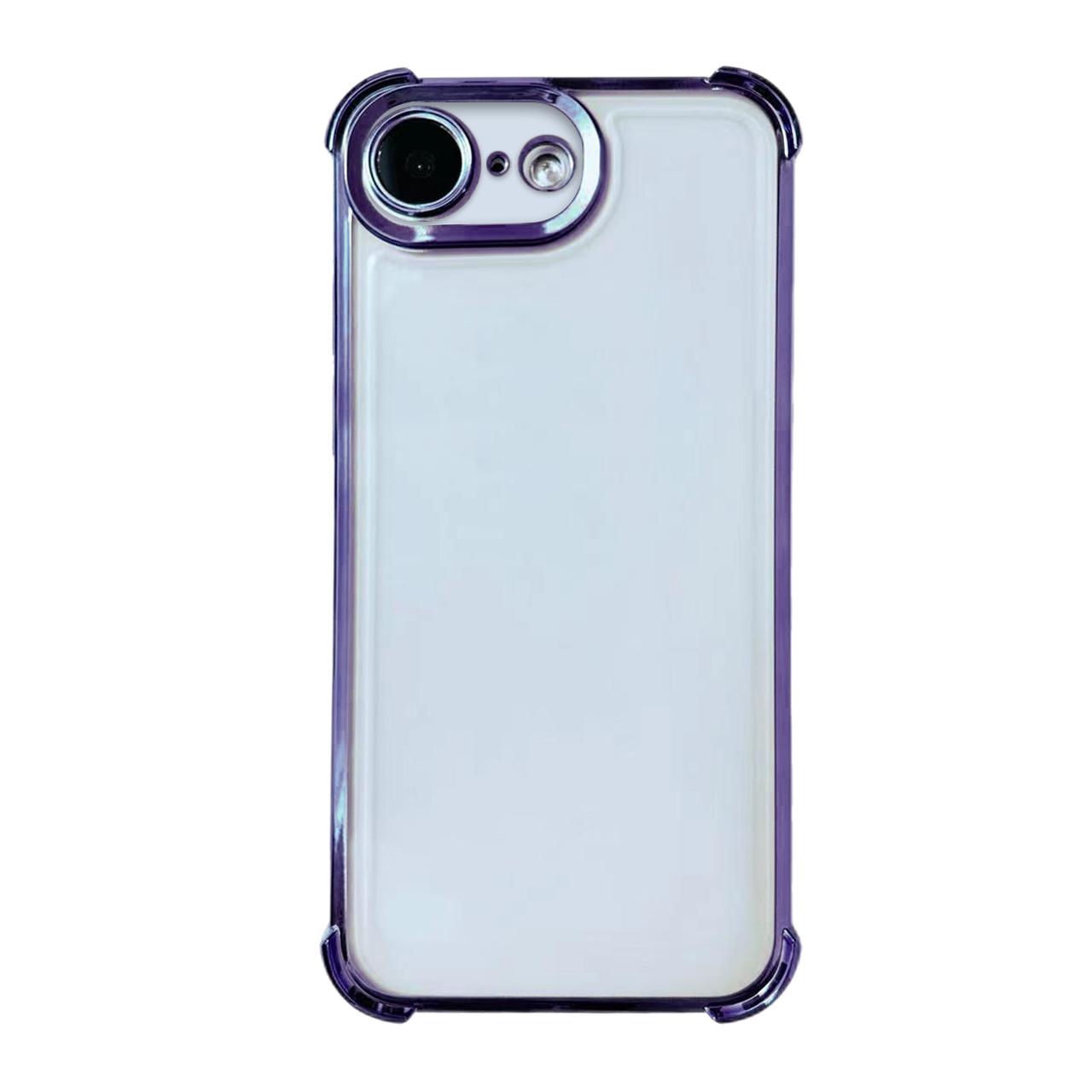 For iPhone 17e / 16e Electrpolated Space Four-corner Shockproof TPU Phone Case(Purple) - Shopkiz.com