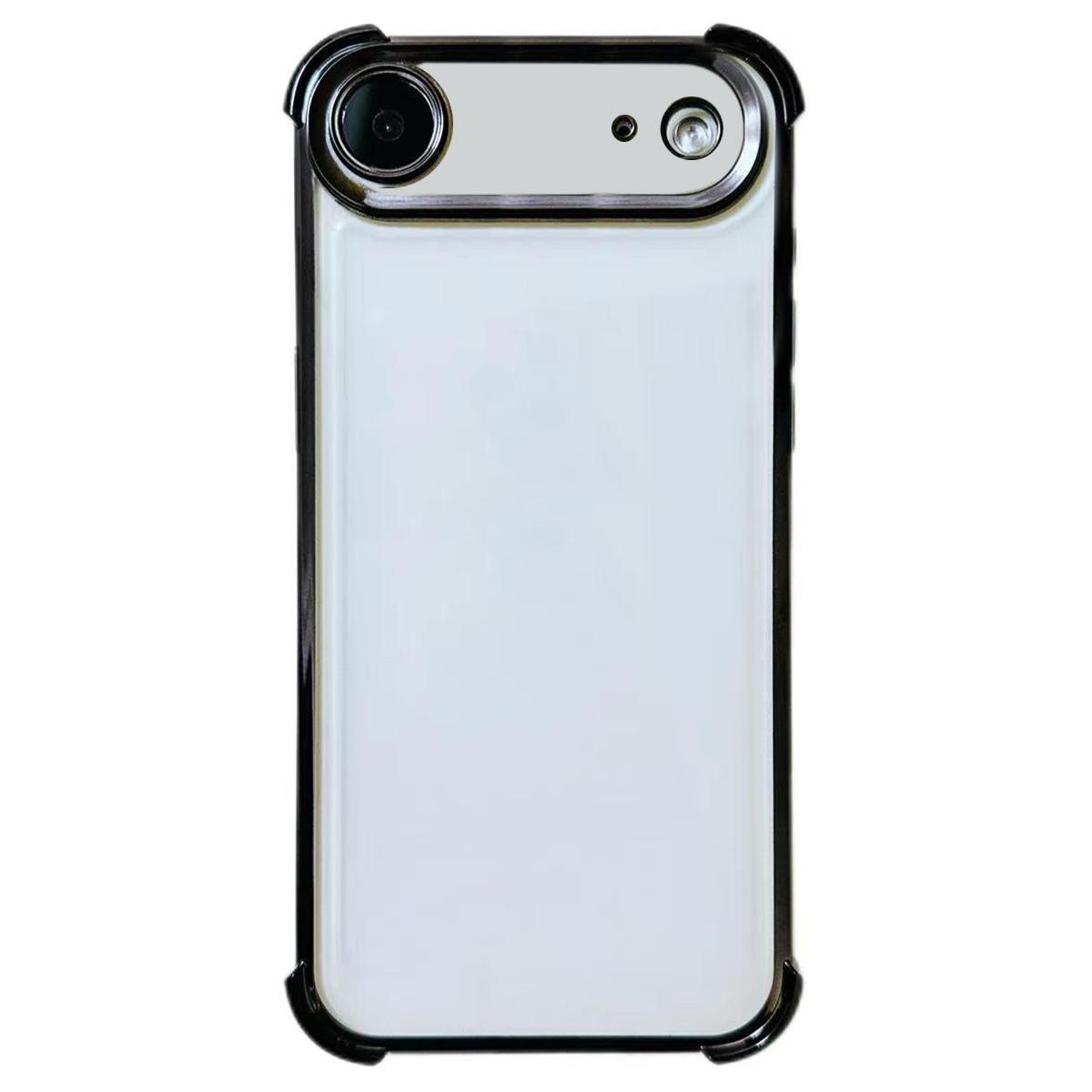 For iPhone Air Electrpolated Space Four-corner Shockproof TPU Phone Case(Black) - Shopkiz.com