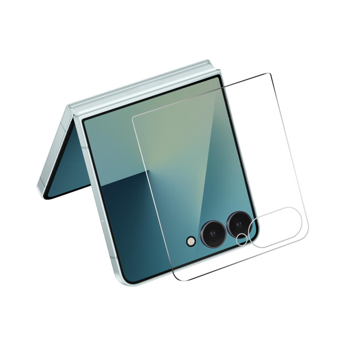 For Galaxy Z Flip8 5G Outer Screen ENKAY 9H Big Arc Edge High Aluminum-silicon Tempered Glass Film - Shopkiz.com