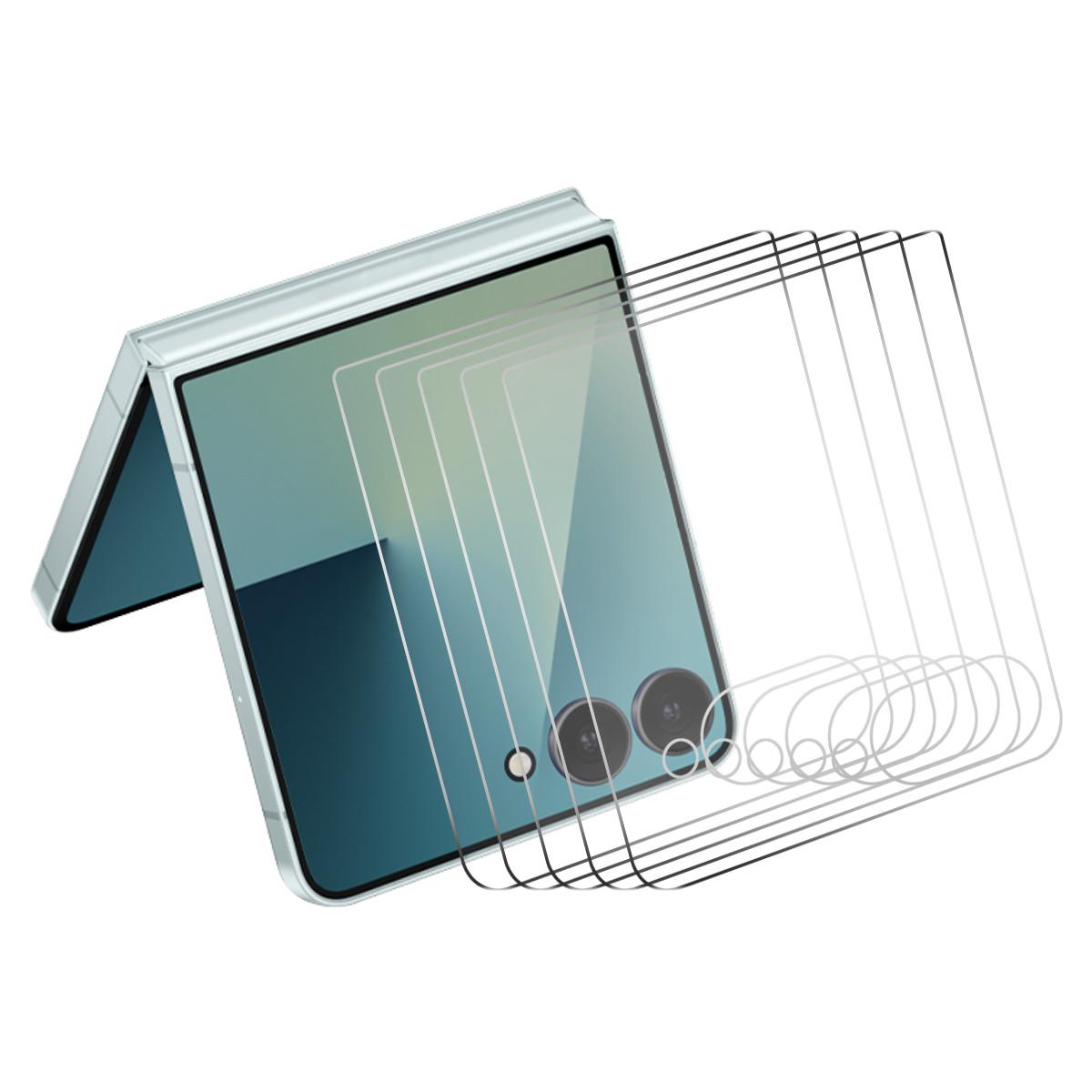 For Galaxy Z Flip8 5G Outer Screen 5pcs ENKAY 9H Big Arc Edge High Aluminum-silicon Tempered Glass Film - Shopkiz.com