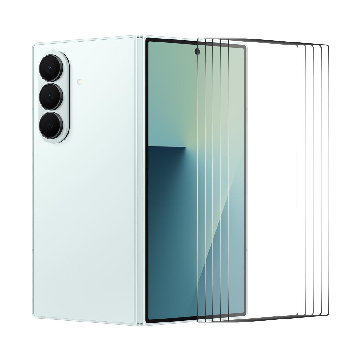 For Galaxy Z Fold7 5G Outer Screen 5pcs ENKAY 9H Big Arc Edge High Aluminum-silicon Tempered Glass Film - Shopkiz.com
