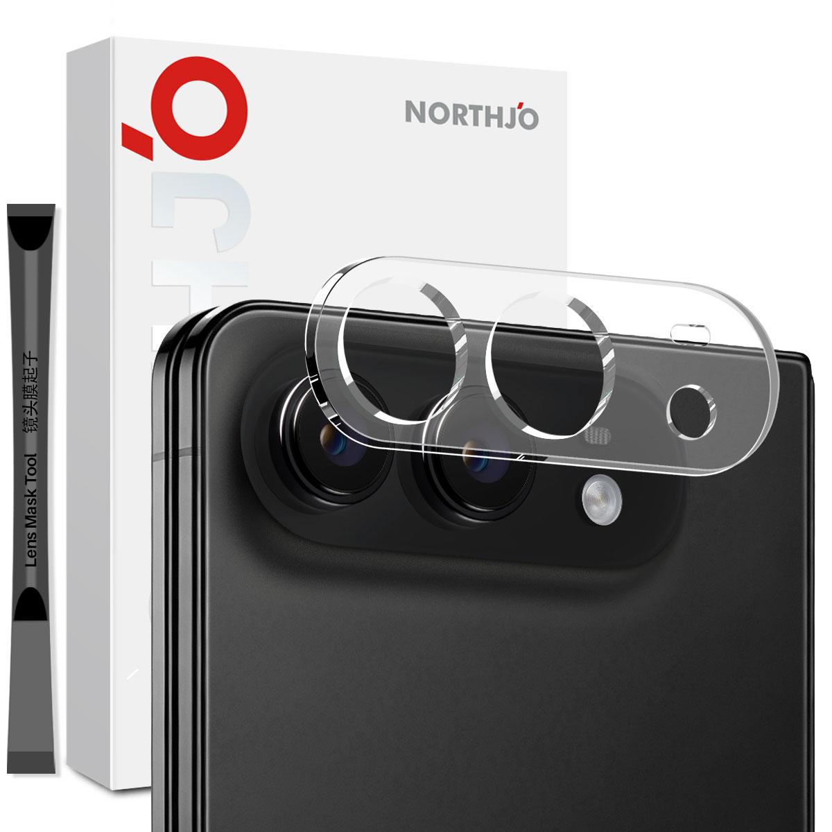 For iPhone Fold NORTHJO Camera Lens Protector 3D HD Tempered Glass Film(Clear) - Shopkiz.com