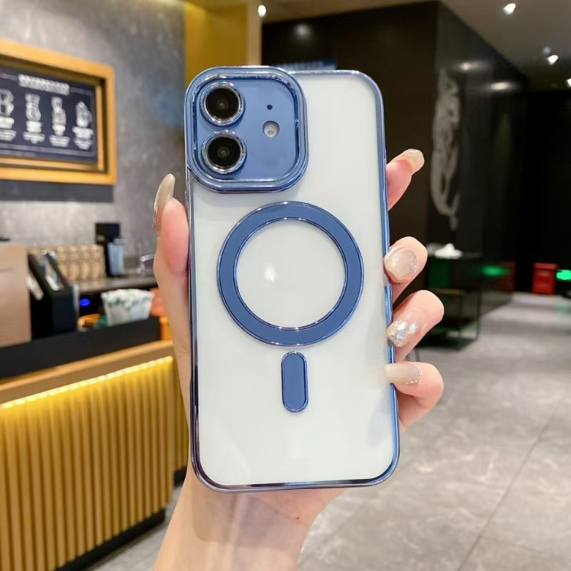 For iPhone 12 Imitation Original Magsafe TPU Phone Case(Blue) - Shopkiz.com