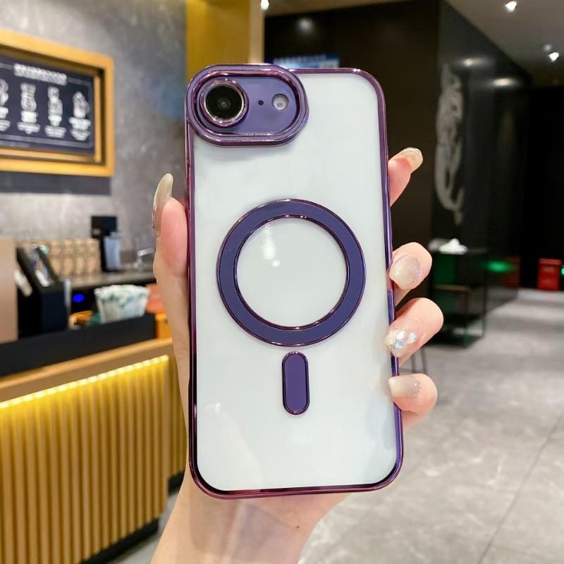 For iPhone 17e / 16e Imitation Original Magsafe TPU Phone Case(Purple) - Shopkiz.com
