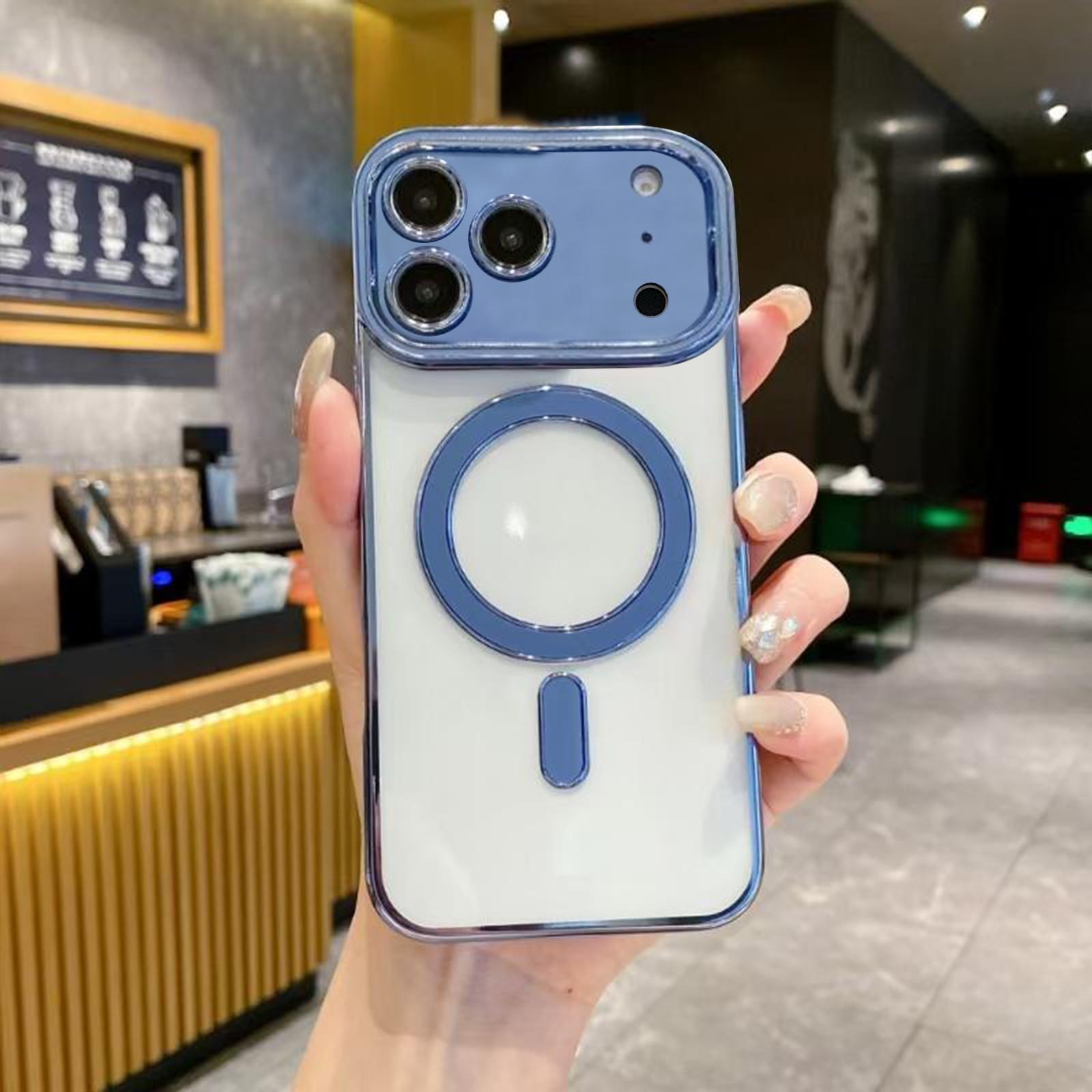 For iPhone 17 Pro Imitation Original Magsafe TPU Phone Case(Blue) - Shopkiz.com