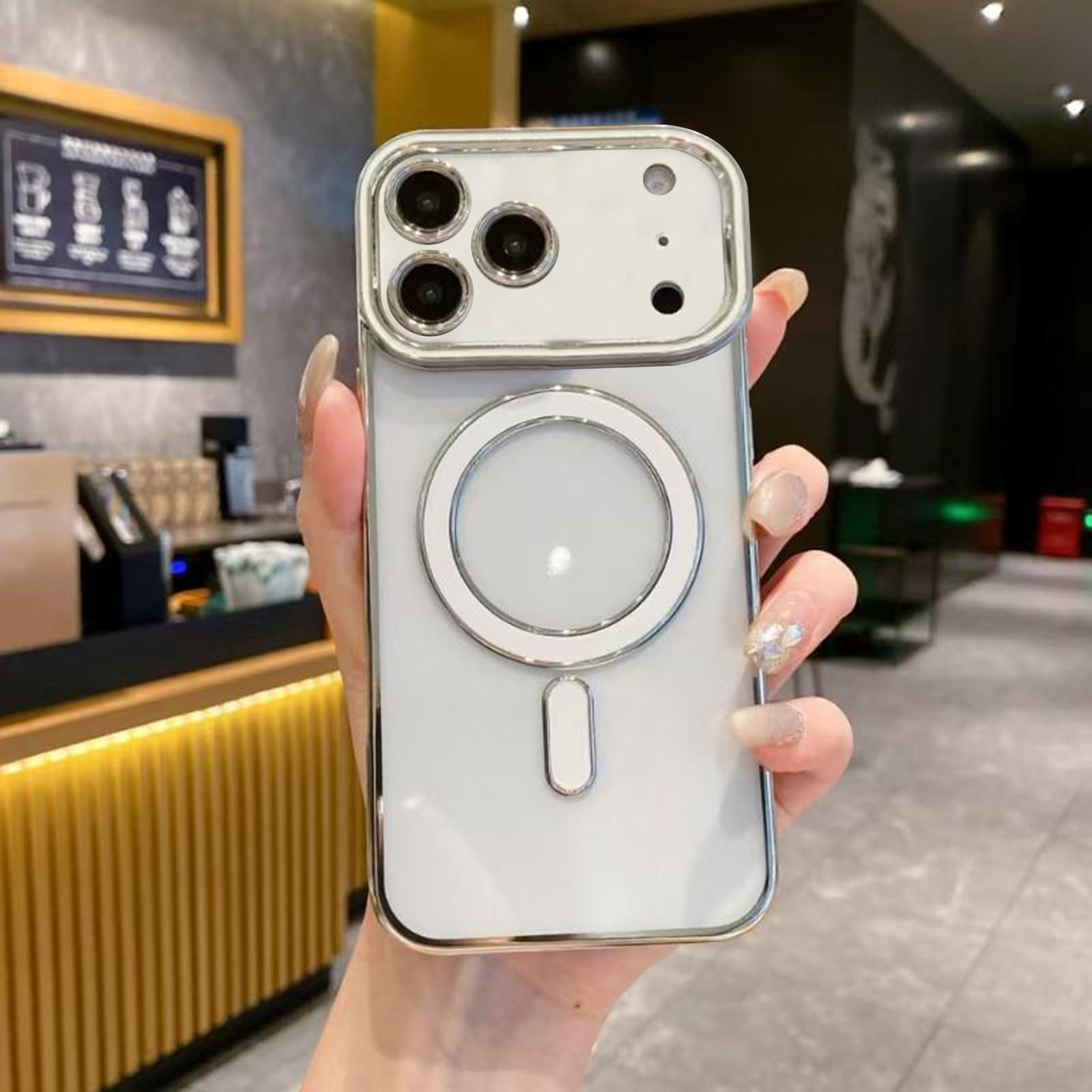 For iPhone 17 Pro Max Imitation Original Magsafe TPU Phone Case(White) - Shopkiz.com