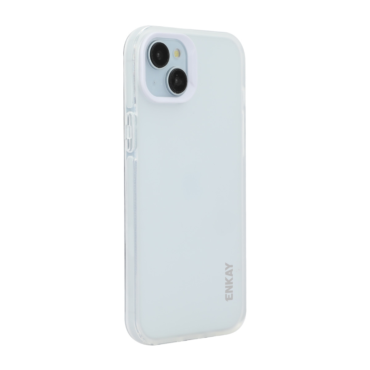 For iPhone 15 Plus ENKAY Hat-Prince Translucent Matte TPU Soft Phone Case(White) - Shopkiz.com