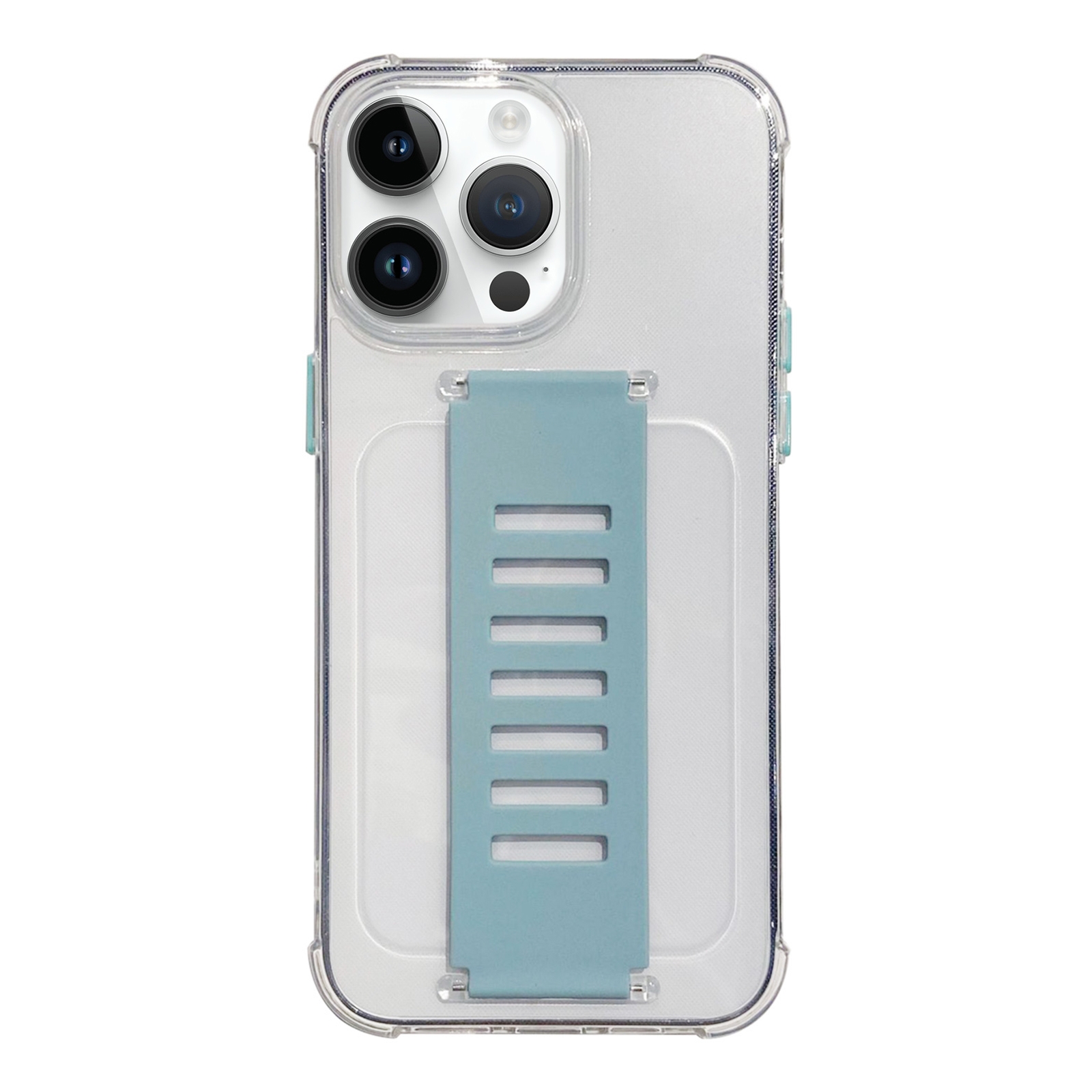 For iPhone 13 Pro Transparent Wristband Shockproof TPU Phone Case(Green) - Shopkiz.com