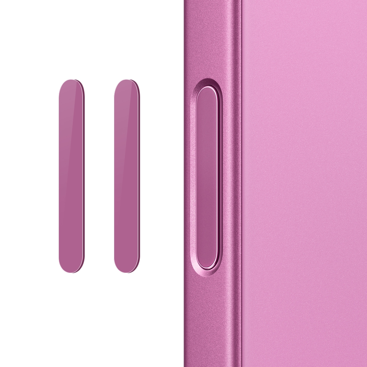 For iPhone 16 / 16 Plus / 16 Pro / 16 Pro Max NORTHJO 2Pcs Camera Control Button Protector Tempered Glass Film(Pink) - Shopkiz.com