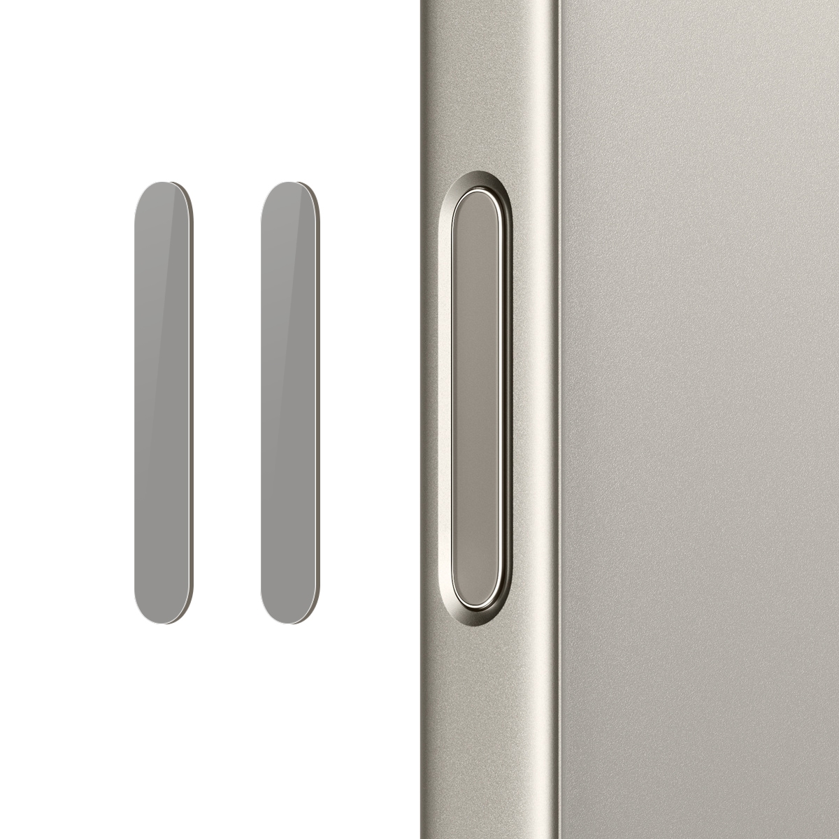 For iPhone 16 / 16 Plus / 16 Pro / 16 Pro Max NORTHJO 2Pcs Camera Control Button Protector Tempered Glass Film(Natural) - Shopkiz.com