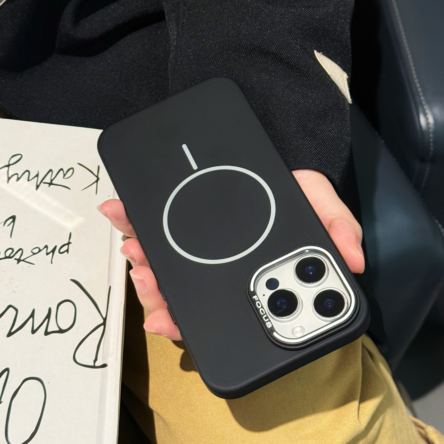 For iPhone 15 Pro Skin-friendly Ultra-thin MagSafe PC Phone Case(Black) - Shopkiz.com