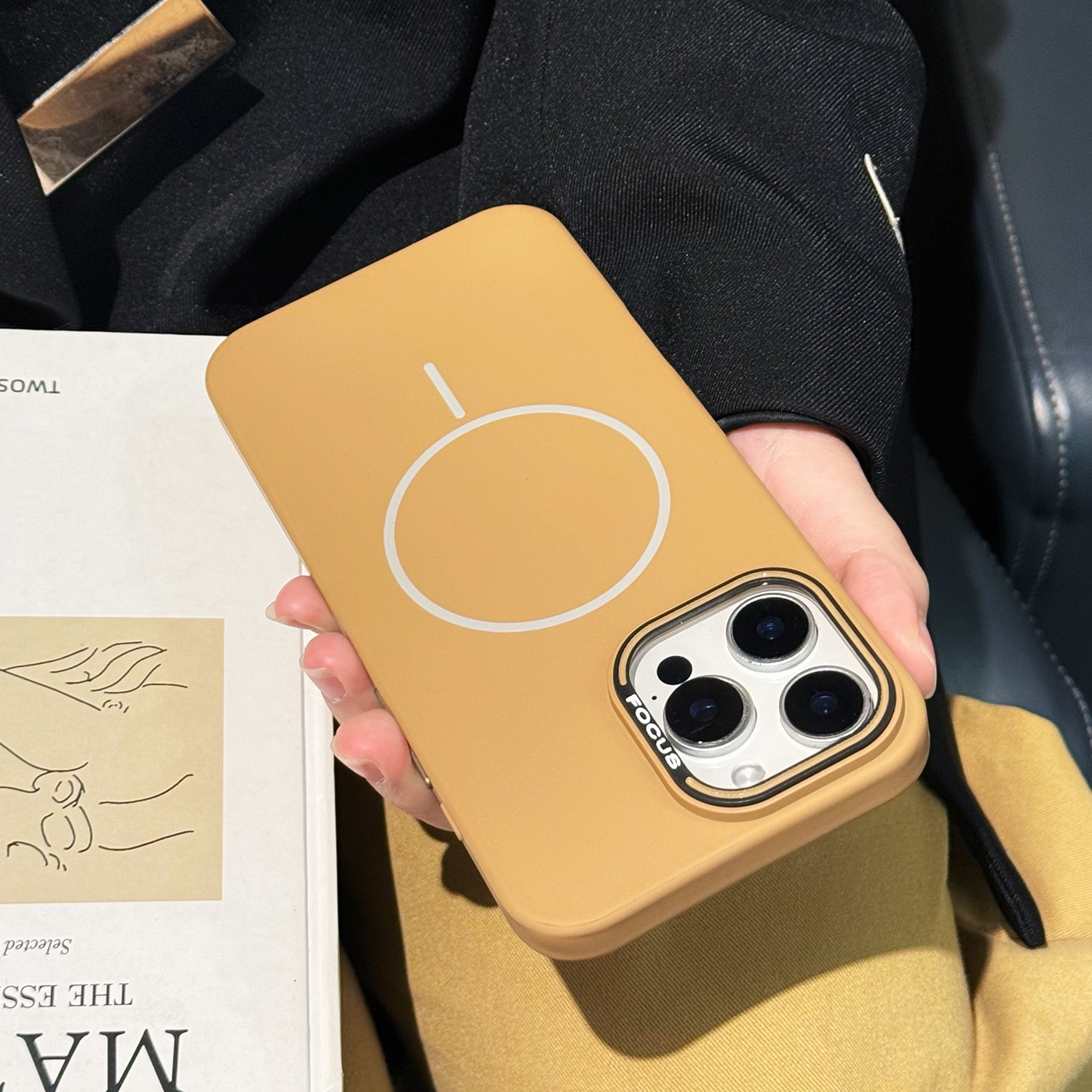 For iPhone 13 Pro Max Skin-friendly Ultra-thin MagSafe PC Phone Case(Yellow) - Shopkiz.com