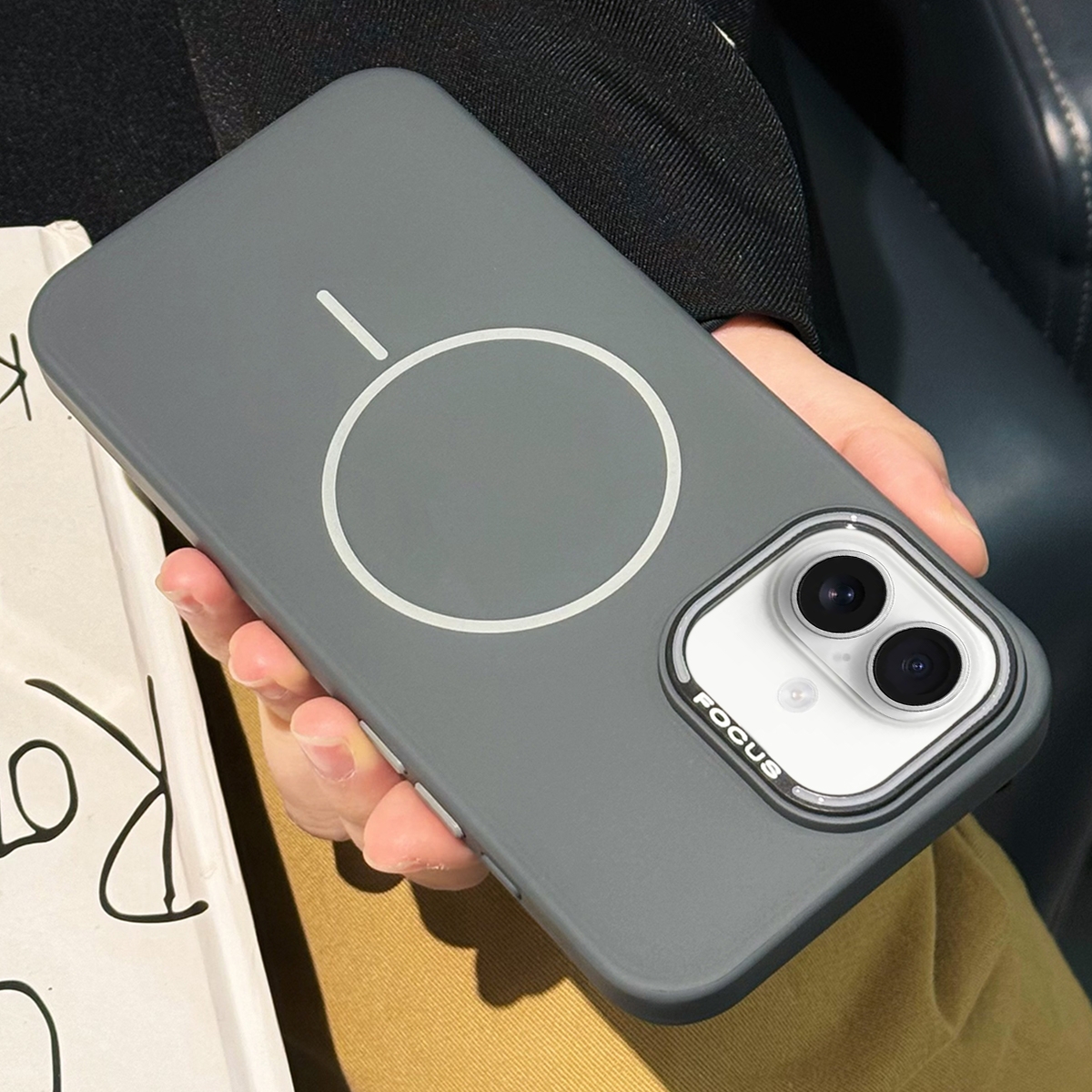 For iPhone 16 Skin-friendly Ultra-thin MagSafe PC Phone Case(Grey) - Shopkiz.com
