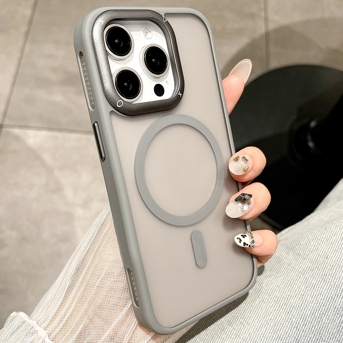 For iPhone 12 Pro Max Heat Dissipation MagSafe Shockproof Phone Case(White) - Shopkiz.com