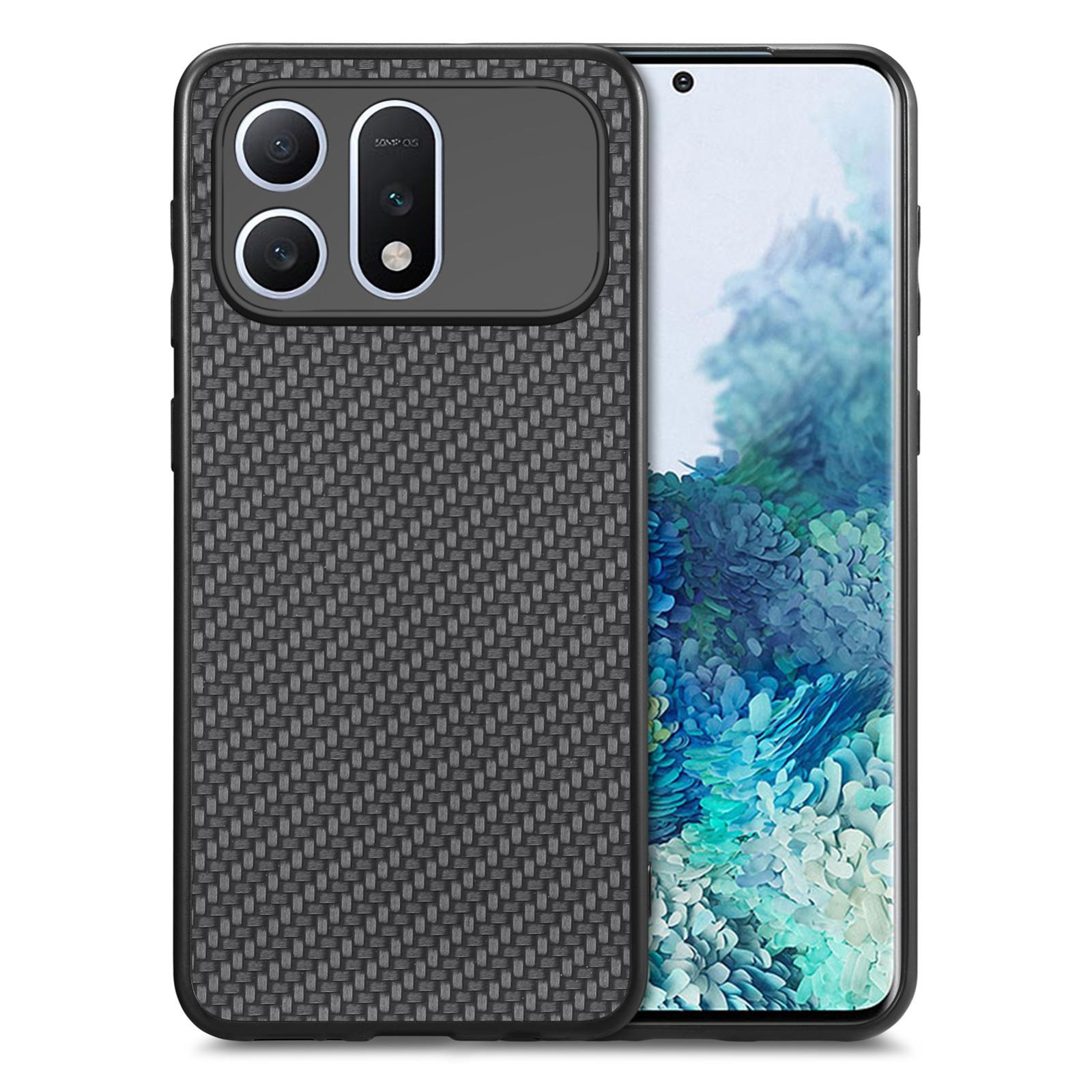For Honor Win Turbo 5G Carbon Fiber Texture Leather Back Cover Phone Case(Black) - Shopkiz.com