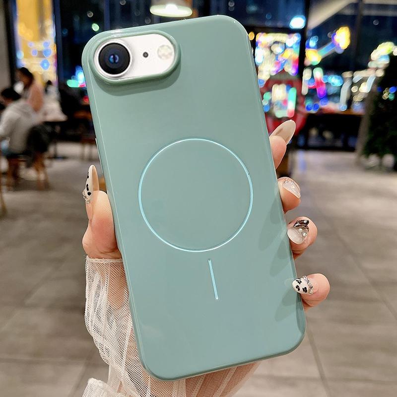 For iPhone 16e Glossy TPU Shockproof MagSafe Phone Case(Blue) - Shopkiz.com