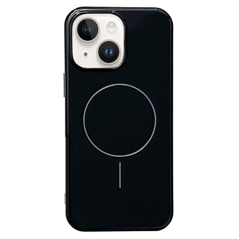 For iPhone 13 Glossy TPU Shockproof MagSafe Phone Case(Black) - Shopkiz.com