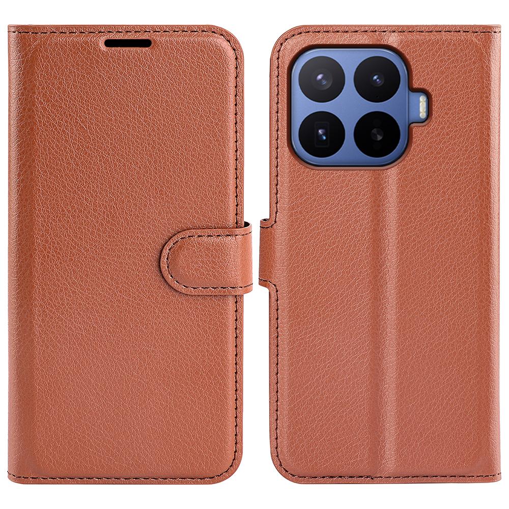 For Xiaomi 17T Pro 5G Litchi Texture Horizontal Flip Leather Phone Case with Holder(Brown) - Shopkiz.com