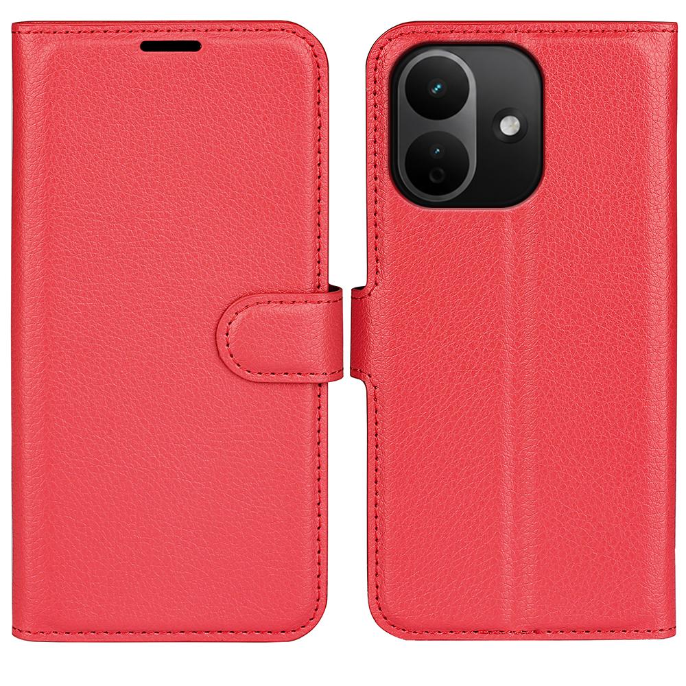 For Redmi Note 17 Pro 5G Global 163mm Litchi Texture Horizontal Flip Leather Phone Case with Holder(Red) - Shopkiz.com