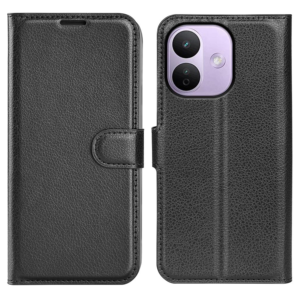 For Redmi Note 17 Pro Max 5G Global 163mm Litchi Texture Horizontal Flip Leather Phone Case with Holder(Black) - Shopkiz.com