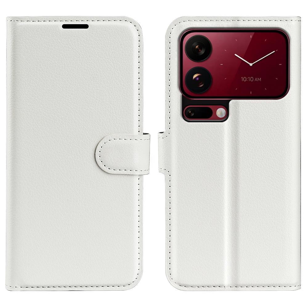 For Xiaomi 18 Pro 5G Litchi Texture Horizontal Flip Leather Phone Case with Holder(White) - Shopkiz.com