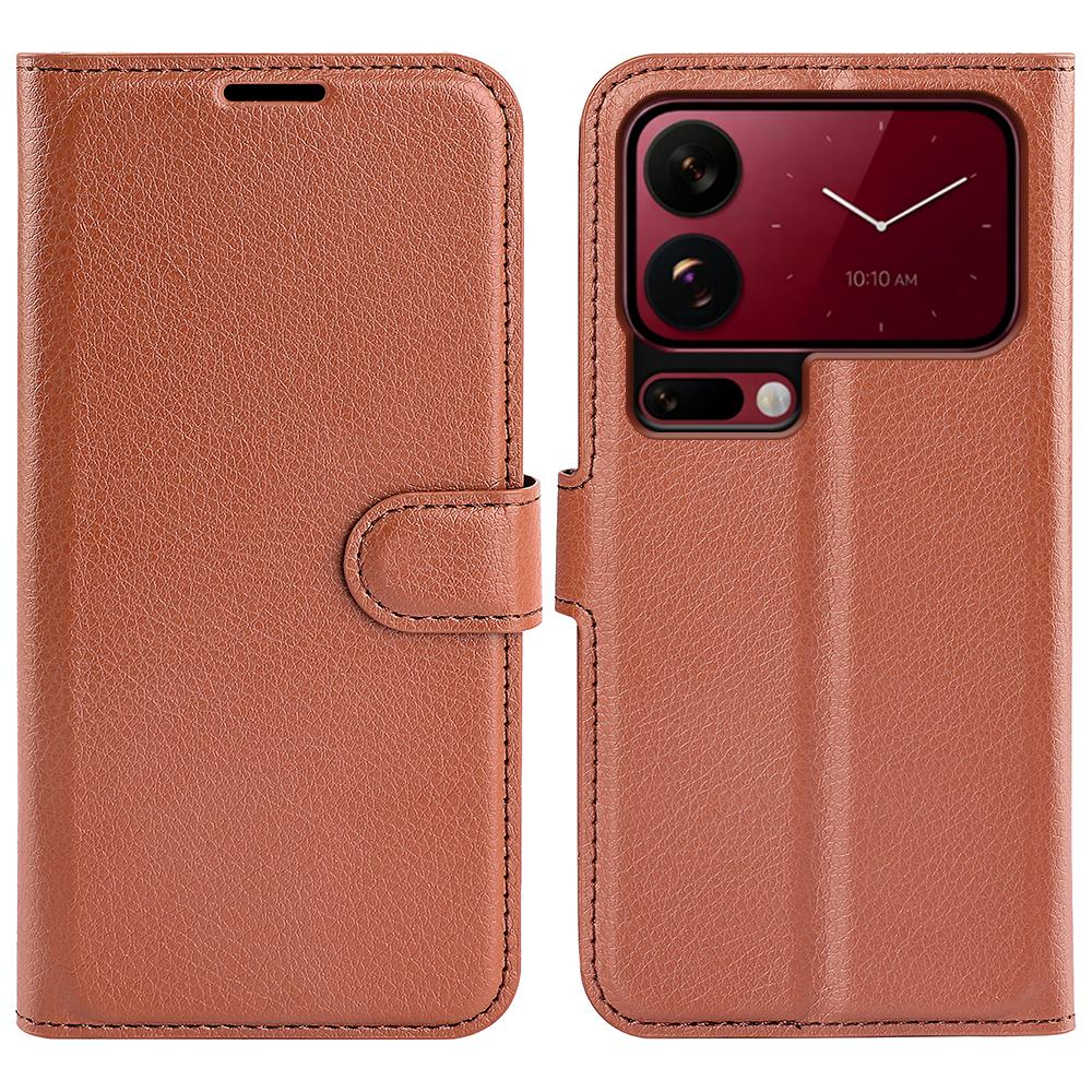 For Xiaomi 18 Pro 5G Litchi Texture Horizontal Flip Leather Phone Case with Holder(Brown) - Shopkiz.com