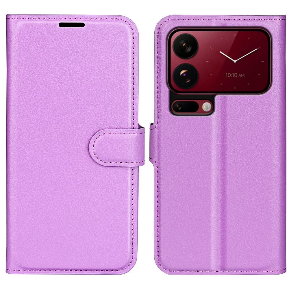 For Xiaomi 18 Pro Max 5G Litchi Texture Horizontal Flip Leather Phone Case with Holder(Purple) - Shopkiz.com